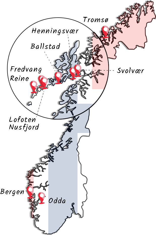 Carte de la Norvège