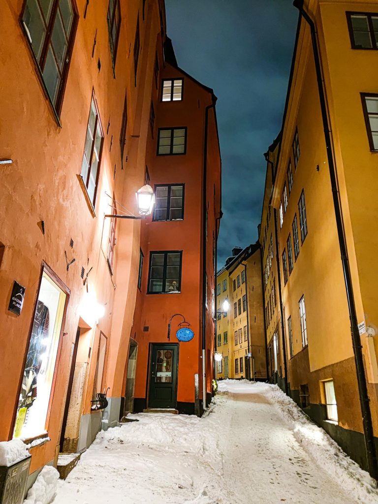 Paysage de Stockholm sous la neige en Suède